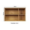 Armário Aéreo Cozinha 120 Cm Sauvignon 3 Portas 100% Mdf Amêndoa/Off White - Rio Doce