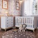 Quarto de Bebê Completo 3 em 1 Sonho Encantado 4 Gavetas Branco - Pnr Móveis
