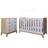 Quarto de Bebê Completo 3 em 1 Sonho Encantado 4 Gavetas Itapuã/Branco - Pnr Móveis