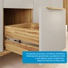 Balcão de Cozinha 120 Cm Sauvignon 2 Portas 3 Gavetas 100% Mdf Amêndoa/Off White - Rio Doce