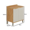 Balcão de Cozinha 80 Cm Sauvignon 2 Portas 100% Mdf Amêndoa/Off White - Rio Doce