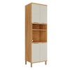 Paneleiro Sauvignon 4 Portas 100% Mdf Amêndoa/Off White - Rio Doce