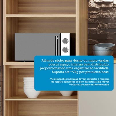 Paneleiro Sauvignon 4 Portas 100% Mdf Amêndoa/Off White - Rio Doce