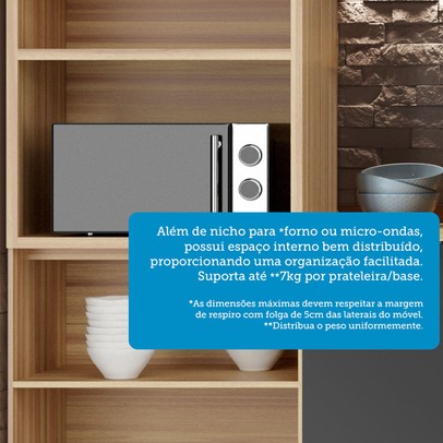 Paneleiro Sauvignon 4 Portas 100% Mdf Amêndoa/Chumbo - Rio Doce