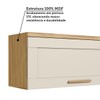 Armário Aéreo Cozinha 80 Cm Riesling 1 Porta 100% Mdf Amêndoa/Off White - Rio Doce