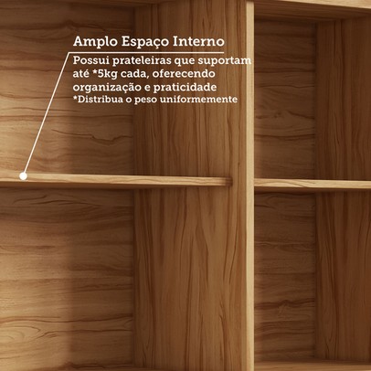 Armário Aéreo Cozinha 120 Cm Riesling 3 Portas 100% Mdf Amêndoa/Off White - Rio Doce