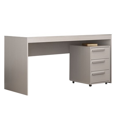 Escritório Completo 3 Gavetas Branco Fosco Cj-045 - Hecol Móveis