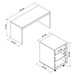 Escritório Completo 3 Gavetas Branco Fosco Cj-045 - Hecol Móveis
