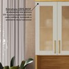 Paneleiro Riesling 4 Portas 2 Prateleiras 100% Mdf com Vidro Amêndoa/Off White - Rio Doce