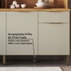 Cozinha Compacta Concord 8 Portas 2 Gavetas 100% Mdf Amêndoa/Off White - Rio Doce