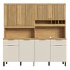 Cozinha Compacta Concord 8 Portas 2 Gavetas 100% Mdf Amêndoa/Off White - Rio Doce