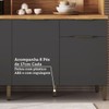 Cozinha Compacta Concord 8 Portas 2 Gavetas 100% Mdf Amêndoa/Chumbo - Rio Doce