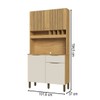 Cozinha Compacta Moscato 1 Gaveta 4 Portas 100% Mdf Amêndoa/Off White - Rio Doce