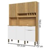 Cozinha Compacta Moscato 6 Portas 1 Gaveta 100% Mdf Amêndoa/Branco - Rio Doce