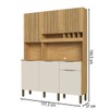 Cozinha Compacta Moscato 6 Portas 1 Gaveta 100% Mdf Amêndoa/Off White - Rio Doce
