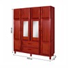 Guarda-Roupa Estocolmo Madeira Maciça 10 Portas 2 Gavetas 5 Prateleiras com Espelho Mel - Pnr Móveis