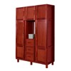 Guarda-Roupa Solteiro Belém Madeira Maciça 7 Portas 3 Gavetas 4 Prateleiras com Espelho Mel - Pnr Móveis