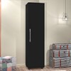 Armário Multiuso Lituânia 1 Porta 4 Prateleiras Preto - Pnr Móveis
