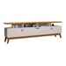 Rack para TV Até 40 Polegadas 3 Portas Mackay Off White/Nature - Pnr Móveis