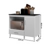 Balcão de Cozinha Classic 1 Porta 1 Gaveta Branco/Preto - Pnr Móveis