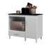 Balcão de Cozinha Classic 1 Porta 1 Gaveta Branco/Preto - Pnr Móveis