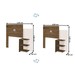 Cabeceira de Solteiro Extensível Letônia 3 Prateleiras Jequitibá/Off White - Pnr Móveis