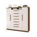 Cômoda Berga 2 Portas 7 Gavetas Jequitibá/Off White - Pnr Móveis