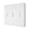 Guarda-Roupa Casal Eslovênia 6 Portas 4 Gavetas Branco - Pnr Móveis