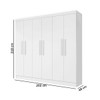 Guarda-Roupa Casal Eslovênia 6 Portas 4 Gavetas Branco - Pnr Móveis