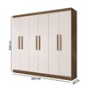 Guarda-Roupa Casal Eslovênia 6 Portas 4 Gavetas Jequitibá/Off White - Pnr Móveis