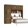 Guarda-Roupa Casal Modulado Estocolmo 5 Portas 3 Gavetas Jequitibá/Avelã - Pnr Móveis