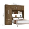 Guarda-Roupa Casal Modulado Estocolmo 5 Portas 3 Gavetas Jequitibá/Avelã - Pnr Móveis