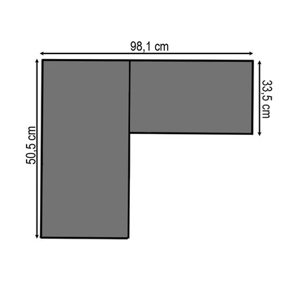 Armário Aéreo Cozinha de Canto Tempranillo 1 Porta 100% Mdf Amêndoa/Off White - Rio Doce