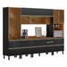 Cozinha Completa Proença 9 Portas 9 Gavetas com Vidro Dp3102rf Nogueira/Carbono Prime - Demóbile