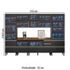 Cozinha Completa Proença 9 Portas 9 Gavetas com Vidro Dp3102rf Nogueira/Carbono Prime - Demóbile