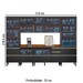 Cozinha Completa Proença 9 Portas 9 Gavetas com Vidro Dp3102rf Nogueira/Carbono Prime - Demóbile
