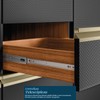 Cozinha Completa Proença 9 Portas 9 Gavetas com Vidro Dp3102rf Nogueira/Carbono Prime - Demóbile