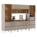 Cozinha Completa Proença 9 Portas 9 Gavetas com Vidro Dp3102rf Nogueira/Nude - Demóbile