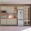 Cozinha Completa Allure 12 Portas 4 Gavetas 100% Mdf com Vidro Jequitibá/Gris - Linea Brasil