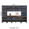 Cozinha Completa Proença 9 Portas 9 Gavetas 100% Mdf com Vidro Dp3102mf Nogueira/Carbono Prime - Demobile