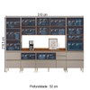 Cozinha Completa Proença 9 Portas 9 Gavetas 100% Mdf com Vidro Dp3102mf Nogueira/Nude - Demobile