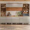 Cozinha Completa Proença 9 Portas 9 Gavetas 100% Mdf com Vidro Dp3102mf Nogueira/Nude - Demobile