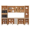 Cozinha Completa Allure 15 Portas 3 Gavetas 100% Mdf Jequitibá/Gris - Linea Brasil