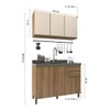 Cozinha Completa Dinamarca 6 Portas 2 Gavetas 6123.159 Castani/Off White - Indékes