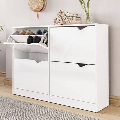 Sapateira Porto 4 Portas Branco - Politorno