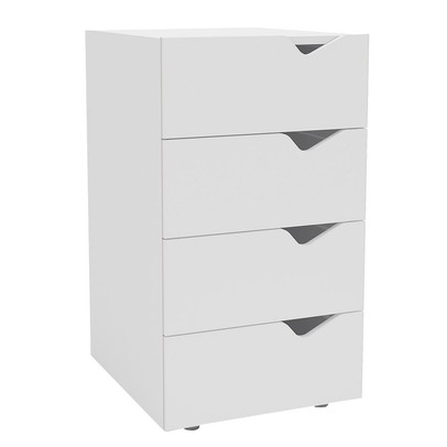 Gaveteiro Porto 4 Gavetas Branco - Politorno