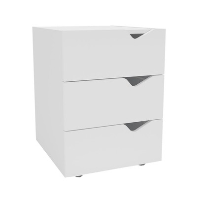 Gaveteiro Porto 3 Gavetas Branco - Politorno