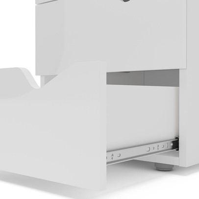 Gaveteiro Porto 3 Gavetas Branco - Politorno