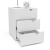 Mesa de Cabeceira Porto 3 Gavetas Branco - Politorno