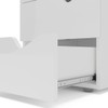 Mesa de Cabeceira Porto 3 Gavetas Branco - Politorno